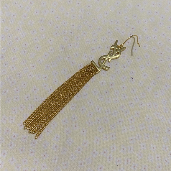 Yves Saint Laurent Gold Tassel Earrings - Picture 5 of 8